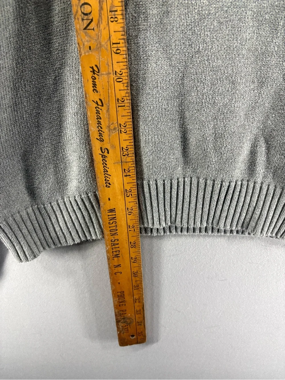 Polo Ralph Lauren Men Sweater Gray Quarter Zip Size XL Pony Retro